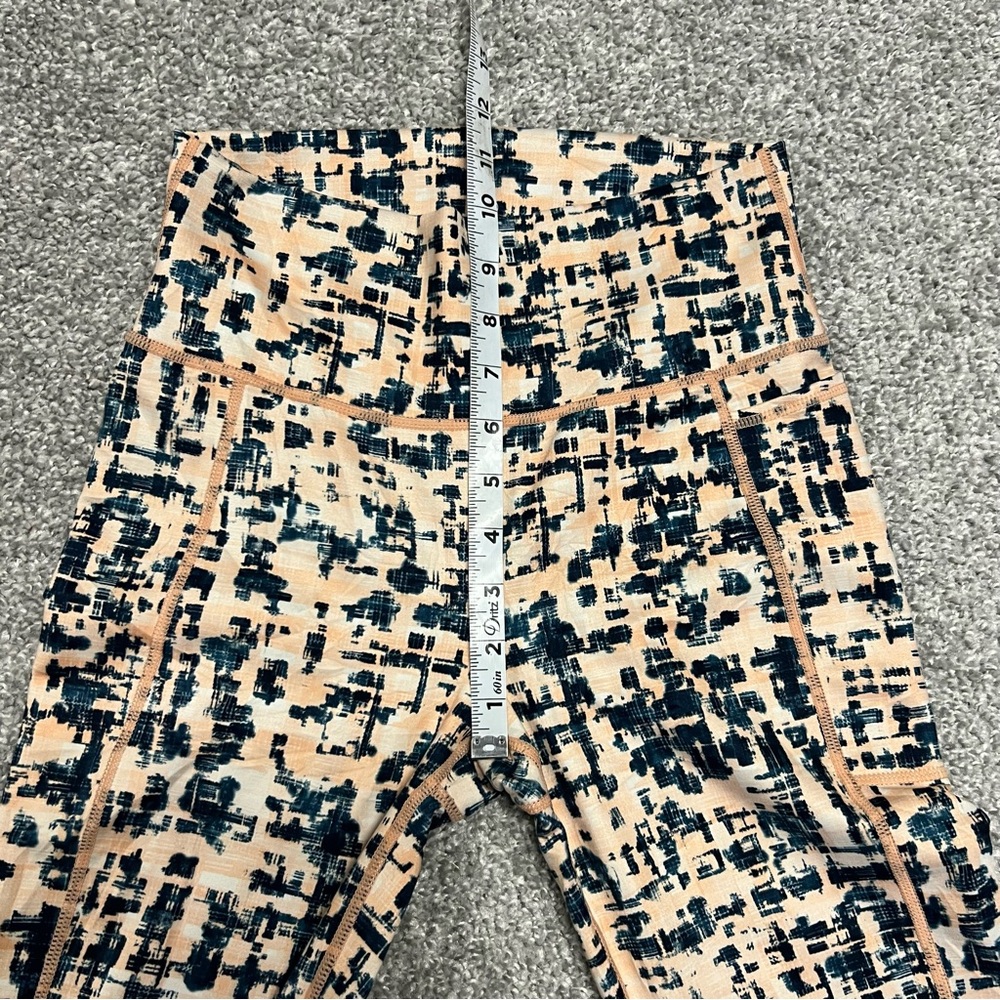 Sweaty Betty Leggings Small Super Sculpt 7/8 Length Pink Blue Abstract Print - Picture 3 of 8